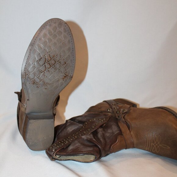 NIB CIRCLE G WOMEN'S SLOUCH WESTERN‎ ANKLE COWBOY BOOTS BROWN SZ 6 - Picture 6 of 6